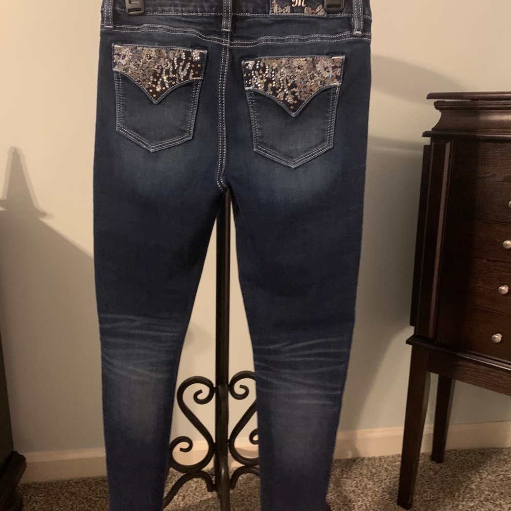 Decorated pick ankle skinny miss me jeans